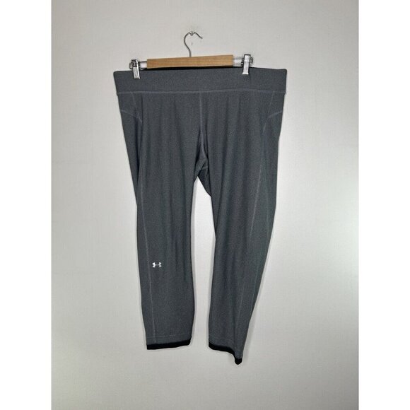 Under Armour Women HeatGear Armour Compression Ankle Crop Gray Size 2XL - Picture 2 of 11